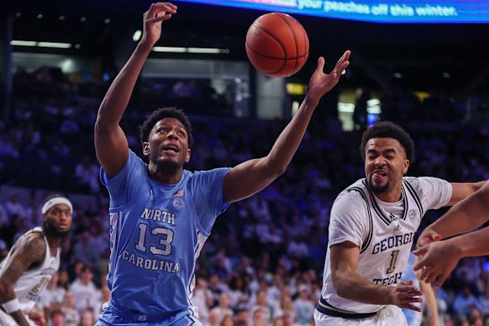 UNC basketball forward Jalen Washington at Georgia Tech